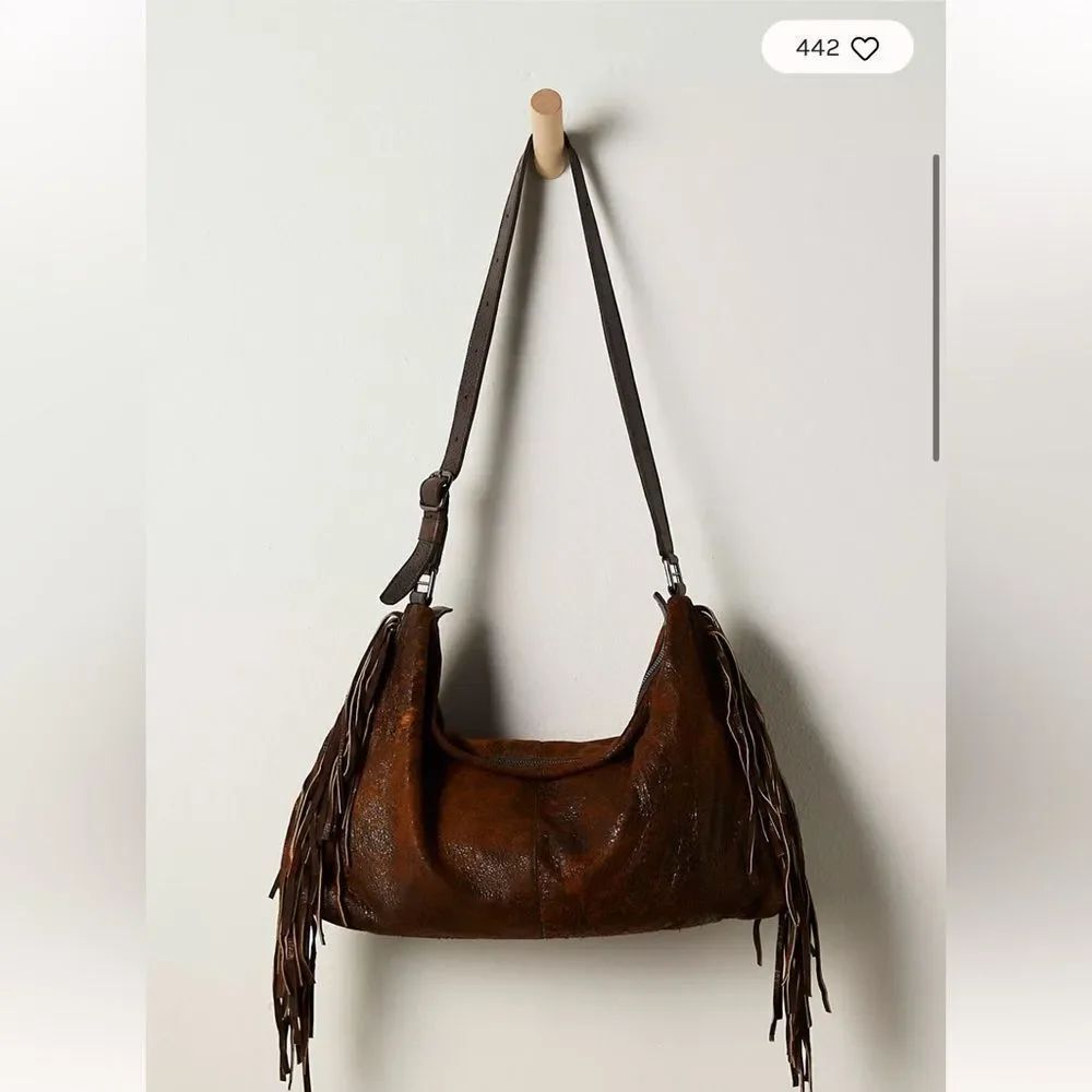 Free People Christiansen Orizzonte Distressed Leather Bag
